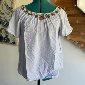 Antik Batik Sheril Blouse with Sequin Neckline Size S/38